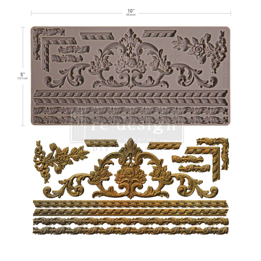 REGAL FLOURISH -Decor Moulds®  – 1 pc, 5″x10″x8mm