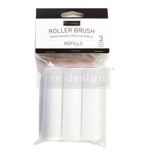 ROLLER BRUSH REFILLS - 3 PCS, 4" BY 1"