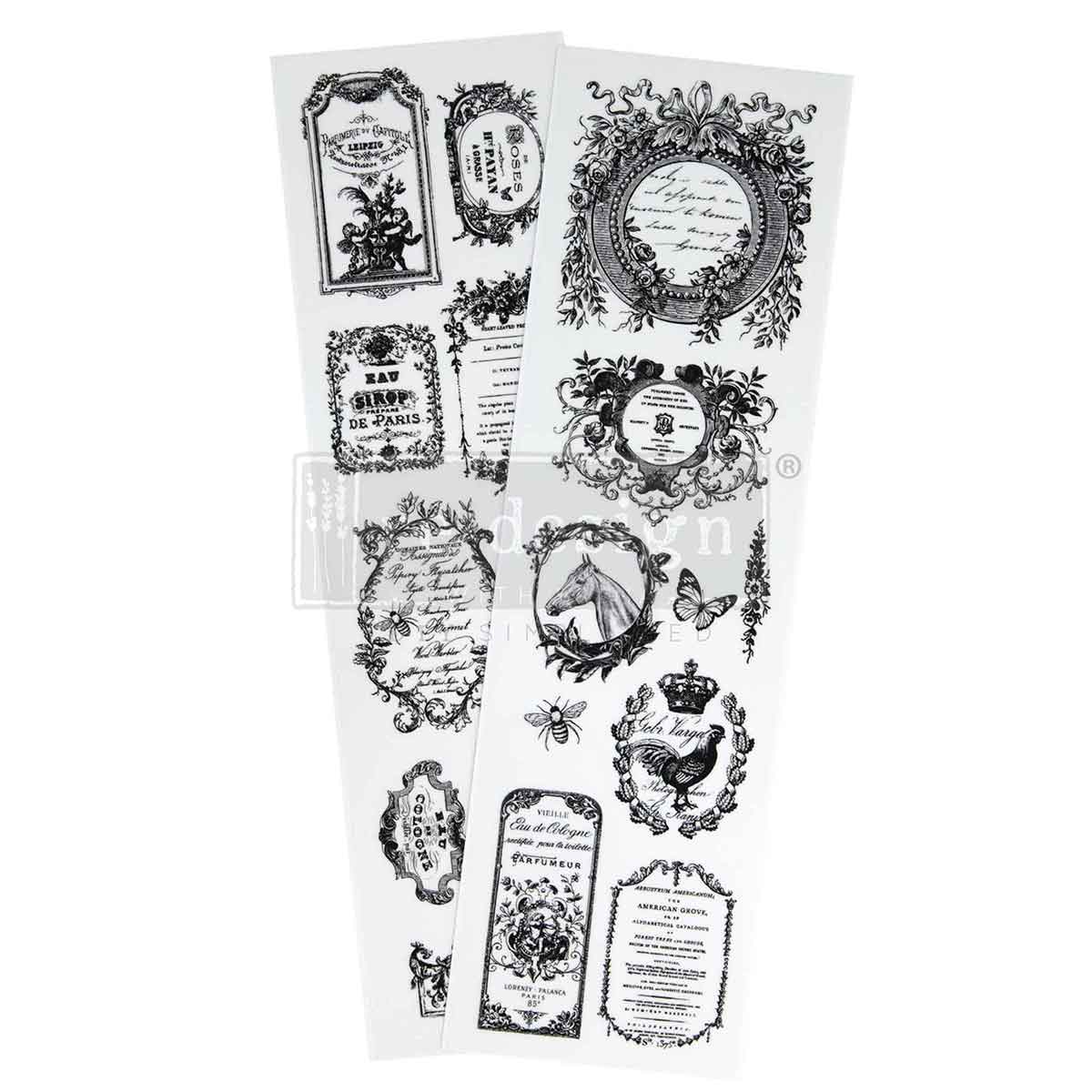 ROMANCE EN FLEUR -Luxe Transfers® – 2 sheets, 3.25″x11.5″