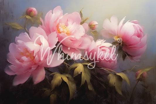 ROMANTIC PEONIES - WHIMYSKEL DESIGNS - DECOUPAGE TISSUE PAPER - 21" BY 29"