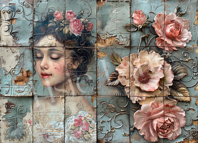 ROSE EPOQUE - ELSIE LANE DECOUPAGE TISSUE PAPER - 18LB - 29" BY 21"