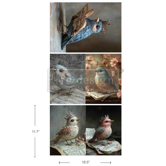RUSTIC FLIGHT -  A3 Decoupage Fiber Pack  - 11.7" X 16.5"LIMITED EDITION