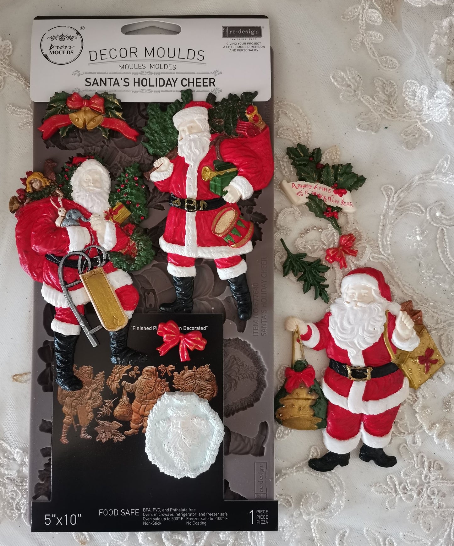 SANTA'S HOLIDAY CHEER - Decor Moulds®  – 1 pc, 5″x10″x8mm