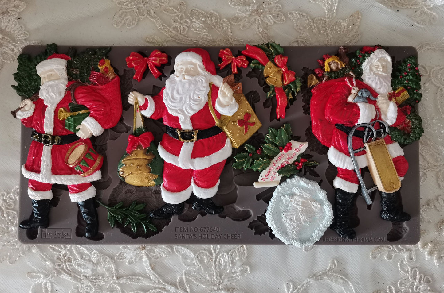 SANTA'S HOLIDAY CHEER - Decor Moulds®  – 1 pc, 5″x10″x8mm
