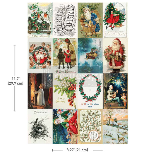 SEASON'S GREETINGS FROM THE PAST - A4 Transfer – 1 sheet, 8.3″x11.7″