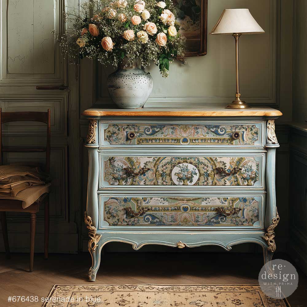 SERENADE IN BLUE – Total 2 sheets – 1 sheet, 19.5″x30″ + 1 sheet, 11.7″x16.5″ - DOUBLE DELIGHT