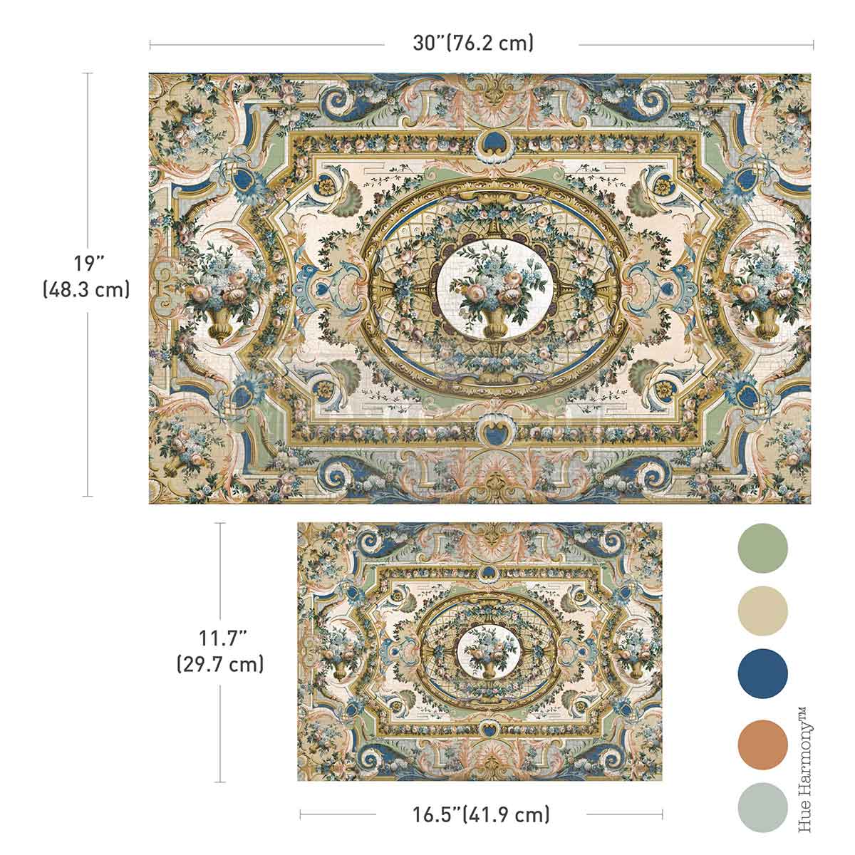 SERENADE IN BLUE – Total 2 sheets – 1 sheet, 19.5″x30″ + 1 sheet, 11.7″x16.5″ - DOUBLE DELIGHT