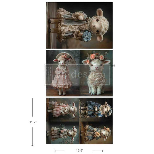 SHEPHERD'S COTTAGE CHARM - A3 DECOUPAGE PAPER - 11.7" X 16.5" - LIMITED EDITION