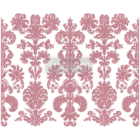 STAMPED DAMASK - REDESIGN DECOR STAMP - 12" BY 12" - ( 1 pc)