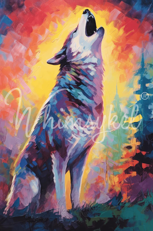 TWILIGHT HOWL DECOUPAGE TISSUE PAPER  - 21" X 29"