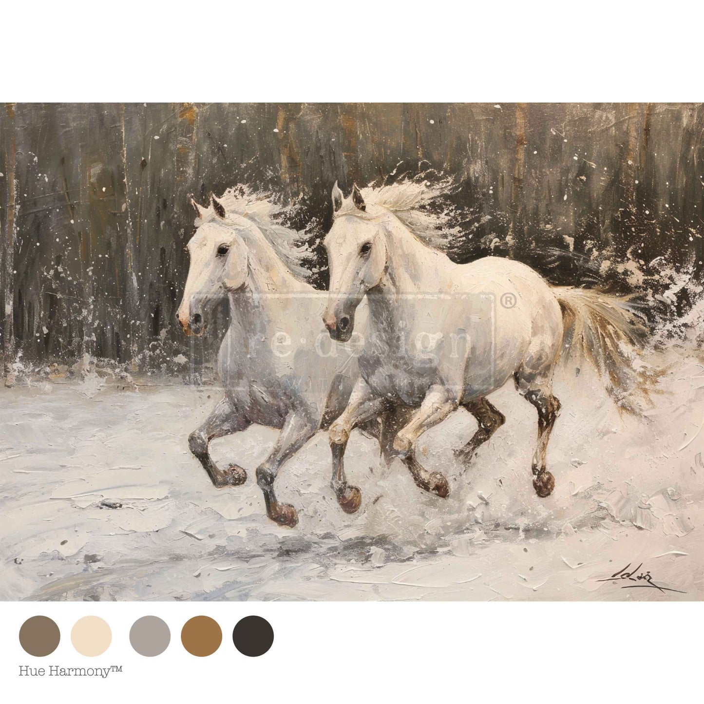 TWIN SPIRITS - A3 Decoupage Fiber – 1 sheet, 11.7″x16.5″