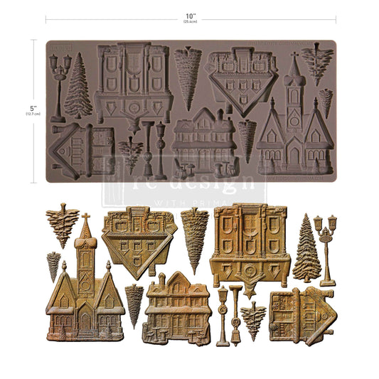 CHRISTMAS VILLAGE -Decor Moulds® – 1 pc, 5″x10″x8mm