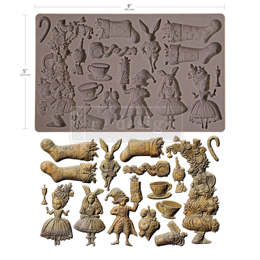 WHIMSICAL HOLIDAY DREAMS  - Decor Moulds® – 1 pc, 5″x8″x8mm