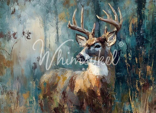WHISPERS OF THE WILD - WHIMSYKEL DESIGNS - 29" BY 21" - DECOUPAGE TISSUE PAPER