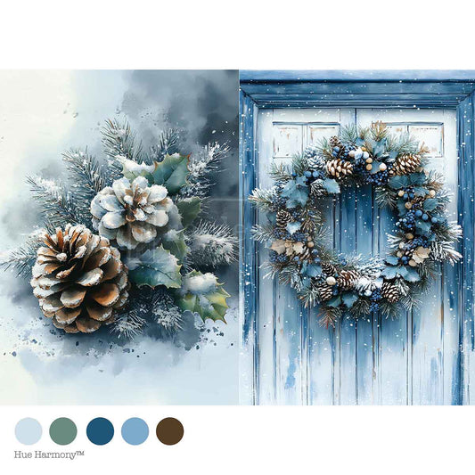 WREATH OF WHISPERS - A4 Decoupage – 1 sheet, 8.27″x11.69″