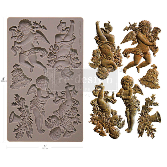 ANGELIC FLORAL NOEL - Decor Moulds®  – 1 pc, 5″x8″x8mm