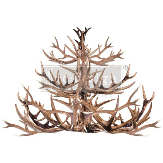 ANTLER CHANDELIER  - DECOR TRANSFERS®- TOTAL SHEET SIZE 24″X35″, CUT INTO 2 SHEETS