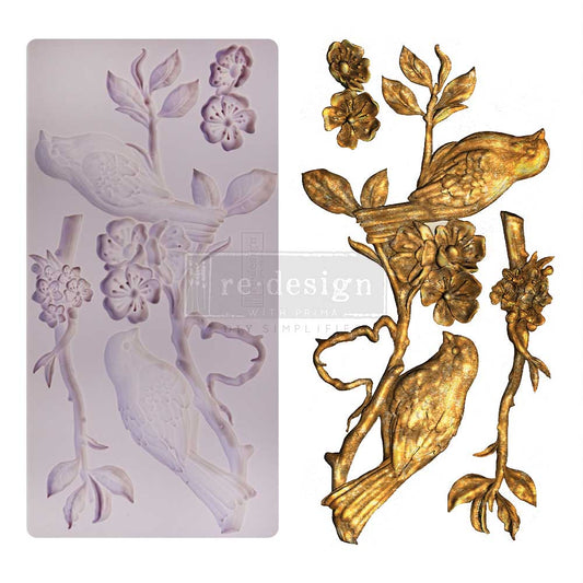 BLOSSOMING SPRING - REDESIGN DECOR MOULDS - 5" BY 10" , 8mmin thickness