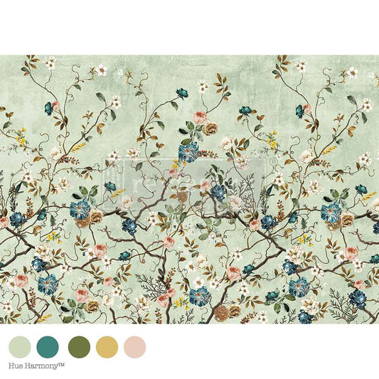 BLOSSOM PERCH - A1 Decoupage Fiber – 1 sheet, 23.4″x33.1″