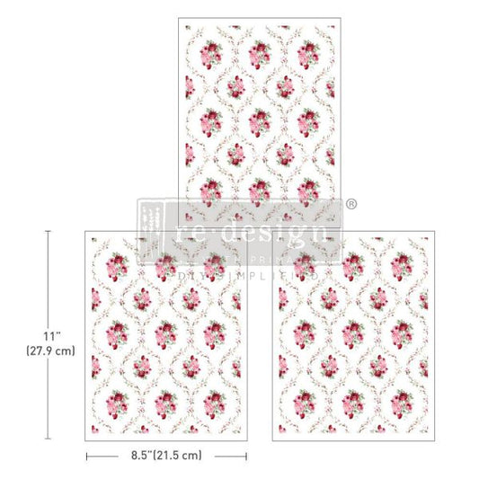 BLUSH BOUQUET – 3 SHEETS, 8.5″X11″ - MIDDY TRANSFERS