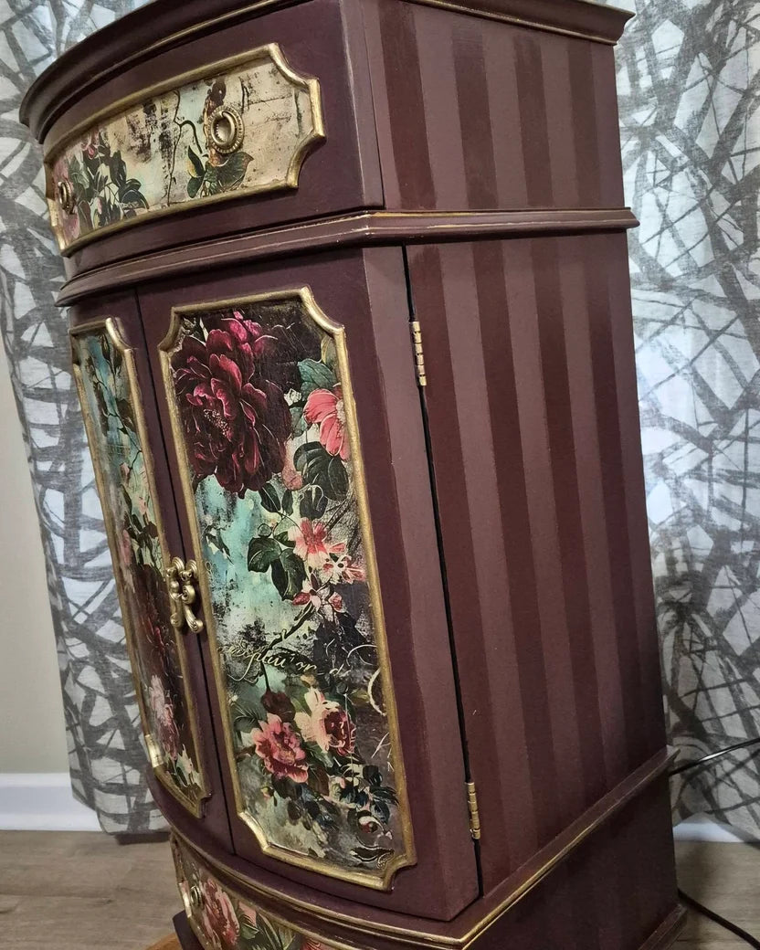 BURGUNDY BLOOMS - LAMORA'S TISSUE PAPER - 18LB TISSUE PAPER - 29" BY 21"