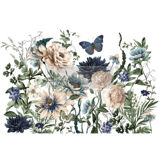 CERULEAN BLOOMS – TOTAL SHEET SIZE 24″X35″, CUT INTO 2 SHEETS - DECOR TRANSFERS®