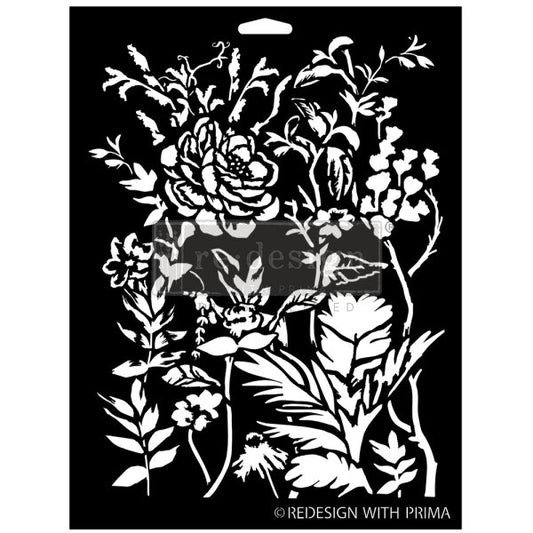 CERULEAN BLOOMS – 1 PC, SHEET SIZE 9″X12″ - DECOR STENCILS®