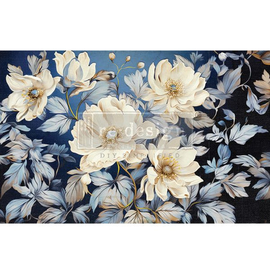 CERULEAN BLOOMS I – 1 SHEET, 19.5″X30″ - 19×30 TISSUE