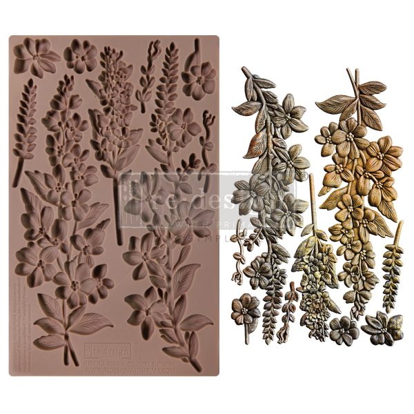 COUNTRY BLOSSOM – 1 PC, 5″X8″X8MM - DECOR MOULDS