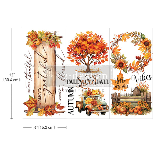 COZY COMFORTS - SMALL TRANSFERS  - 3 SHEETS, 6″X12″