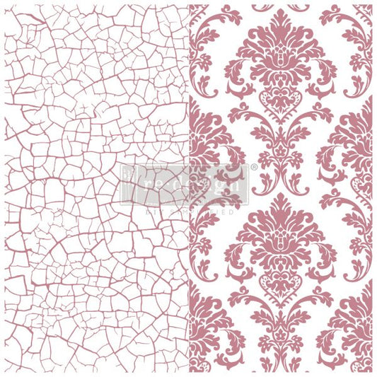 IMPERIAL CRACKLE – 12×12 CLEAR CLING - CLEARLY-ALIGNED DÉCOR STAMPS