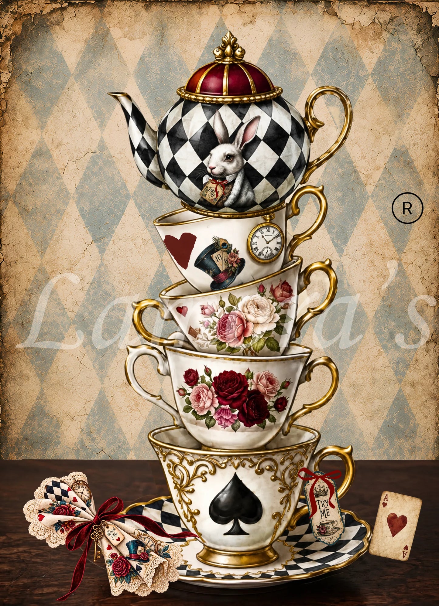 CUPS & CURIOUSITY - LAMORA'S DECOUPAGE TISSUE PAPER - 18LB - 21" BY 29"