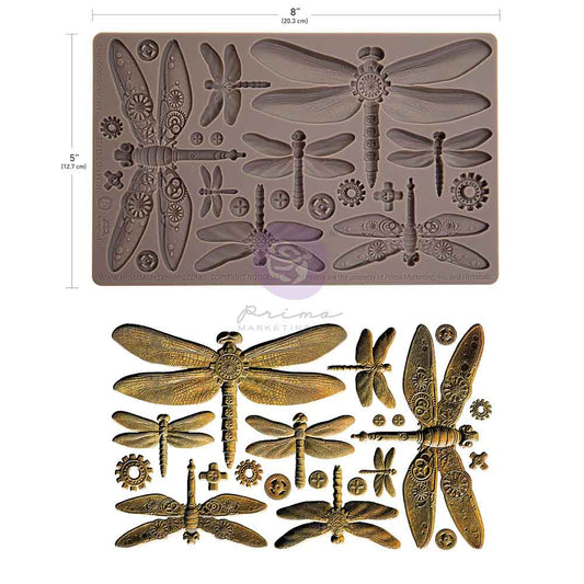 MACHINE DRAGONFLIES - FINNABAIR DECCOR MOULDS - 1 PC, 5" BY 8" BY 8mm