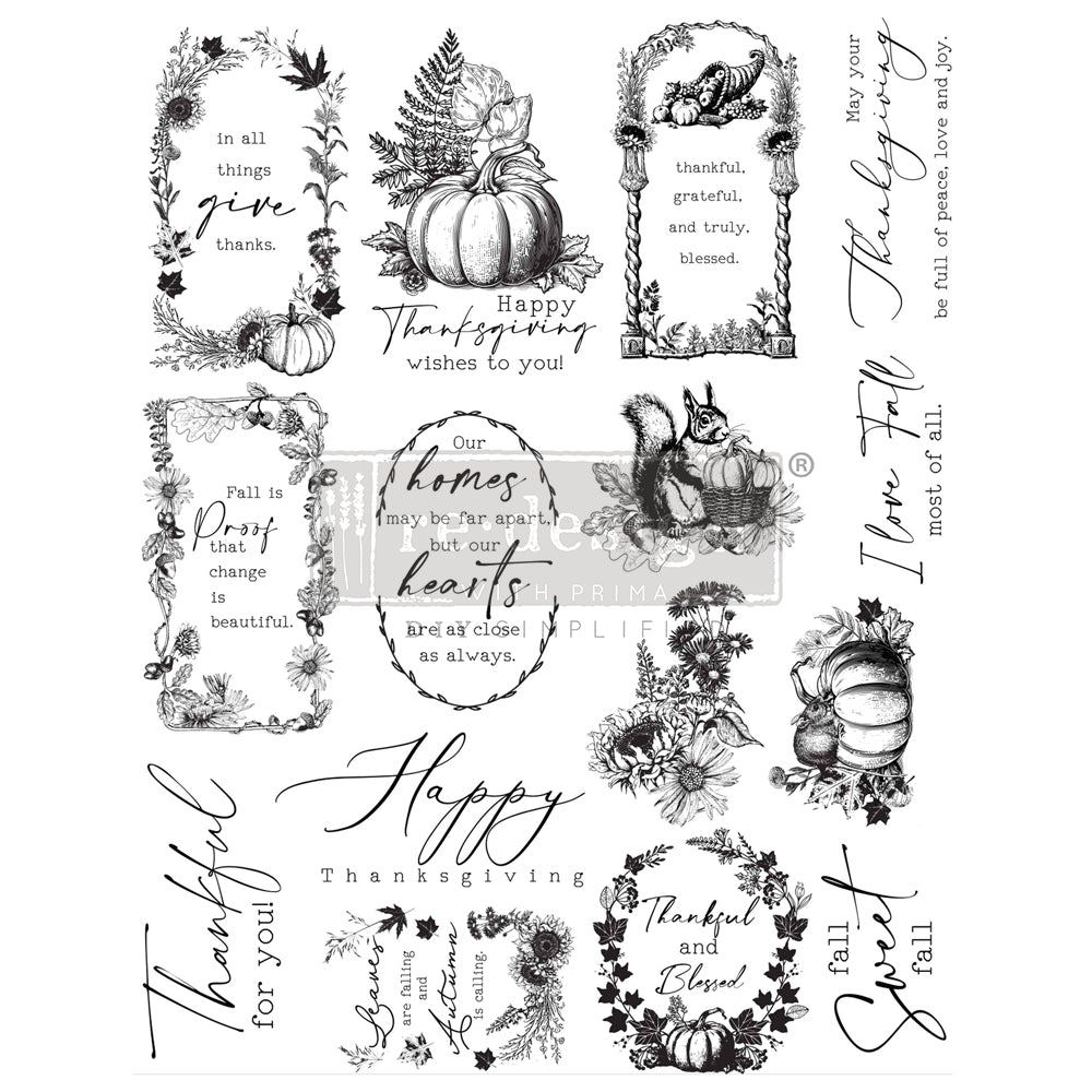 FALL SWEET FALL - DECOR CLEAR STAMP – 8.5×11 SHEET SIZE