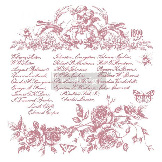 FLORAL SCRIPT - CLEARLY-ALIGNED DÉCOR STAMPS