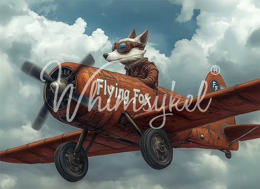 FLYING FOX - WHIMSYKEL DESIGNS - DECOUPAGE TISSUE PAPER - 29" BY 21"