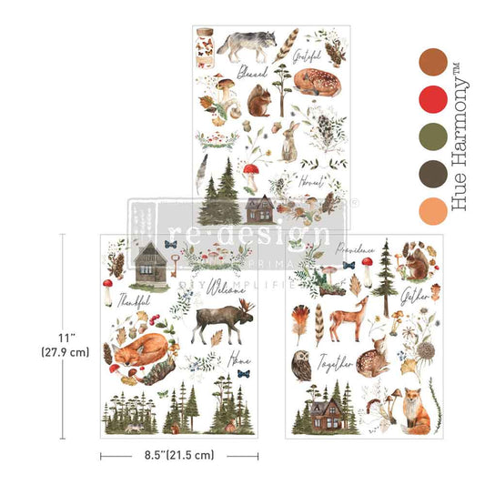 THE FORAGER'S RETREAT - Middy Transfers® – 3 sheets, 8.5″x11″