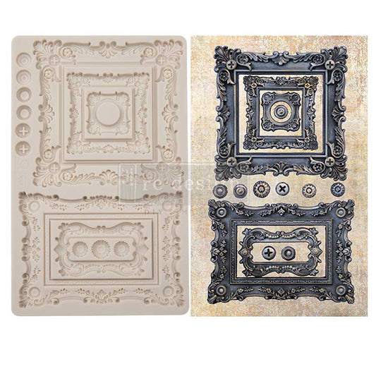 BAROQUE FRAMES - FINNABAIR MOULDS - 5" X 8 " X 8mm  - Silicone