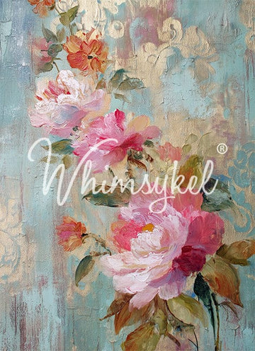 FRESCO OF ROSES 2 - WhimsyKel Designs - 18lb Decoupage Tissue Paper - 21" x 29"