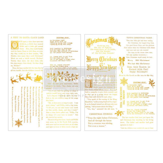 GOLDEN TIDINGS - Middy Foil Transfers® Kacha – 2 sheets, 8.5″x11″