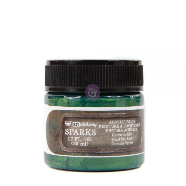 GREEN GOBLIN  - ART ALCHEMY- SPARKS ACRYLIC PAINT - 1.7 FL.OZ (50ML)