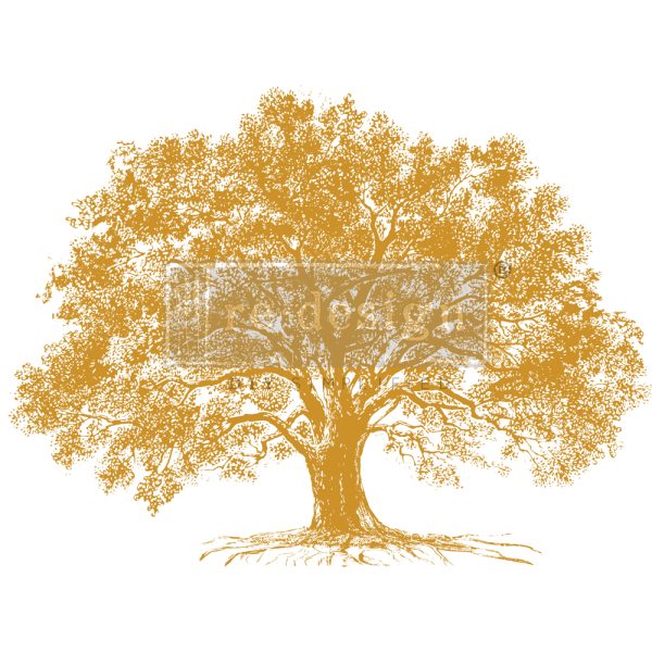 GROWTH  - GOLD FOIL  - KACHA DECOR TRANSFERS® - TOTAL SHEET SIZE 18″X24″, CUT INTO 2 SHEETS