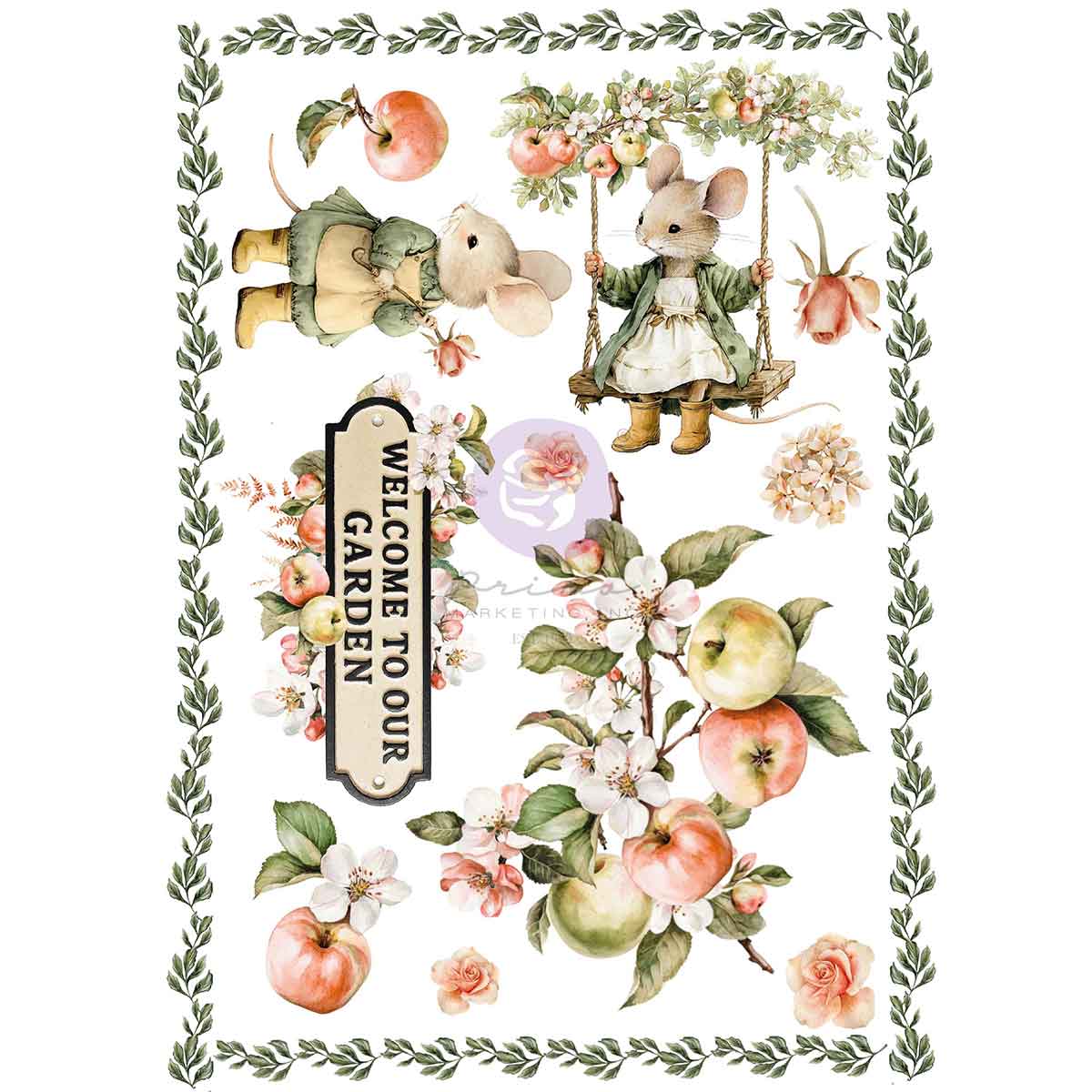 HOMEGROWN COLLECTION - A4 TRANSFER - 1 SHEET 8.3" X 11.7"
