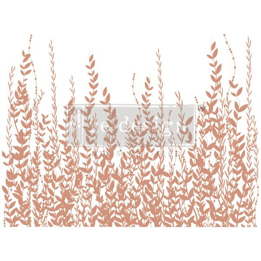 IN THE FIELD -  ROSE GOLD FOIL  - KACHA DECOR TRANSFERS® - TOTAL SHEET SIZE 18″X24″, CUT INTO 2 SHEETS