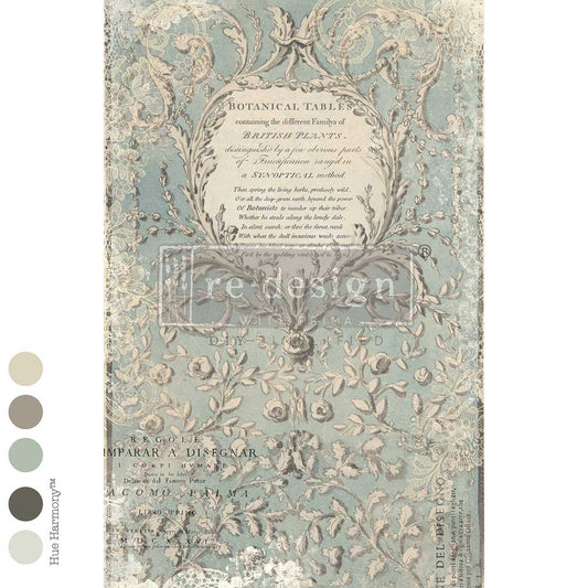 LINNAEUS'S GHOST - DECOUPAGE DECOR FIBER  - 1 SHEET , 19.5" BY 30"