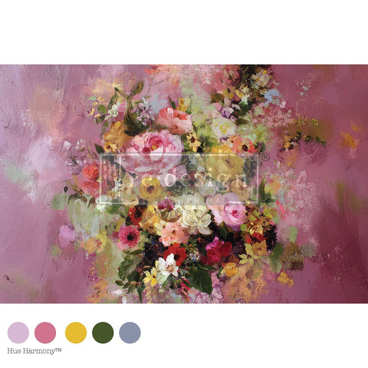 MAGENTA MIRAGE - DECOUPAGE FIBER - 1 Sheet - 19.5" x 30"