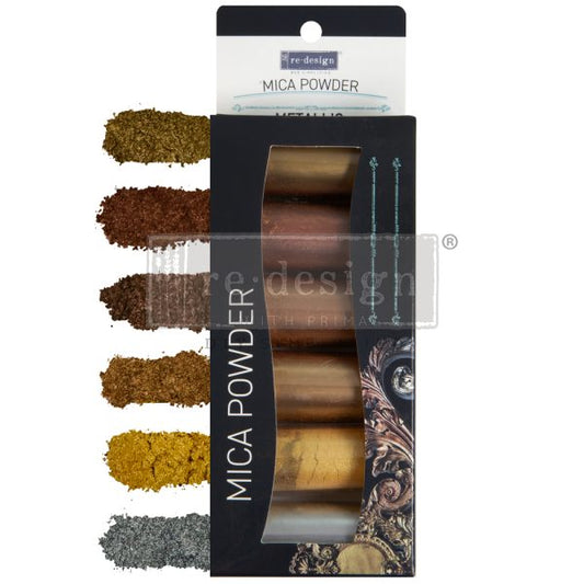 DECOR MICA POWDER SET - – METALLIC – 6 COLORS X 5G EACH