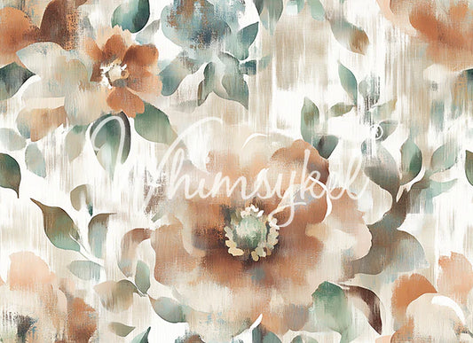 MUTED BLOSSOMS - WHIMSYKEL DESIGNS DECOUPAGE PAPER - 29" BY 21"