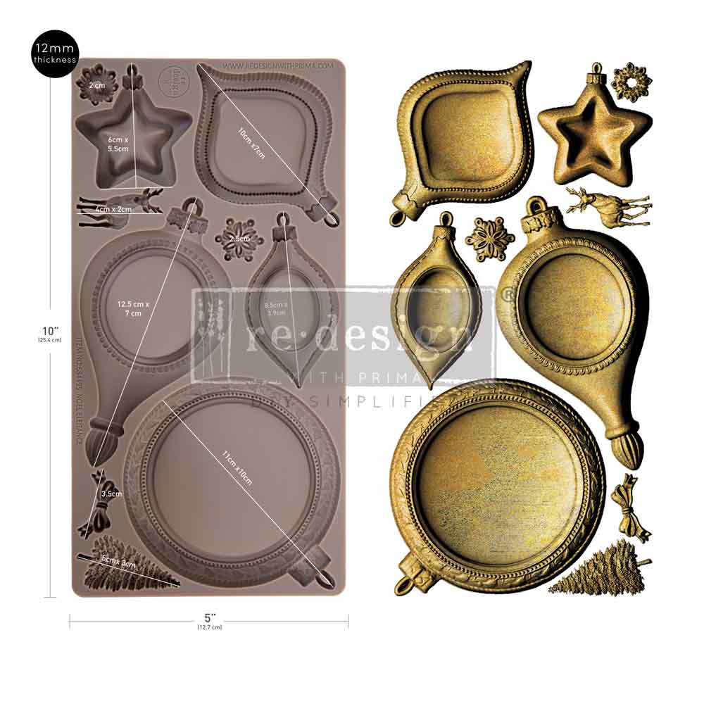 NOEL ELEGANCE - Decor Moulds® – 1 pc, 5″x10″x12mm