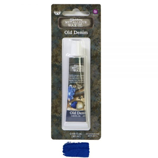 OLD DENIM  - ART ALCHEMY- METALLIQUE WAX  - .68OZ (20ML)